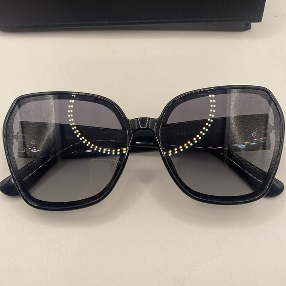 Saint Laurent Monogram Sunglasses SLM50 Black Frame and Gray Gradient Lenses - Picture 1 of 10
